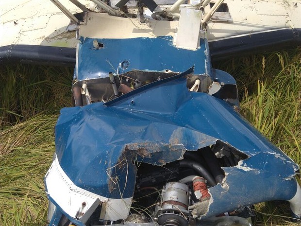 Piloto da aeronave não foi localizado pela polícia após acidente (Foto: Polícia Militar/Divulgação)