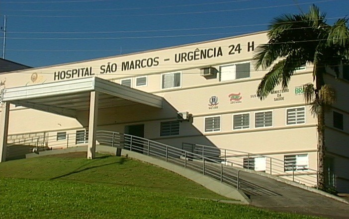 Hospital em Nova Veneza (Foto: Reprodução/RBS TV)
