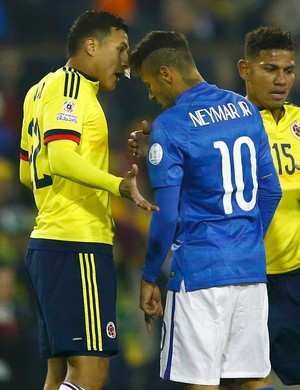 Murillo Neymar Colômbia Brasil (Foto: AP)