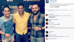 Hulk e Jorge e Mateus (Foto: Reprodução / Instagram)