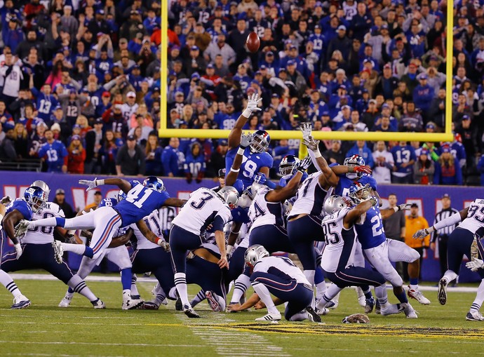 Stephen Gostkowski, field goal, New England Patriots x New York Giants, NFL (Foto: Getty Images)