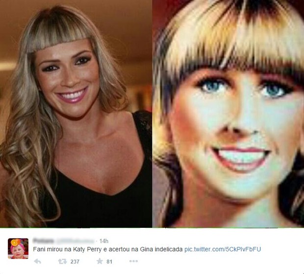 Usuários do Twitter comentam novo corte de Fani Pacheco (Foto: Twitter / Reprodução)