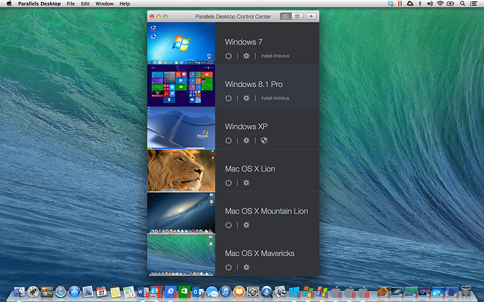 parallels for mac include windows 10?