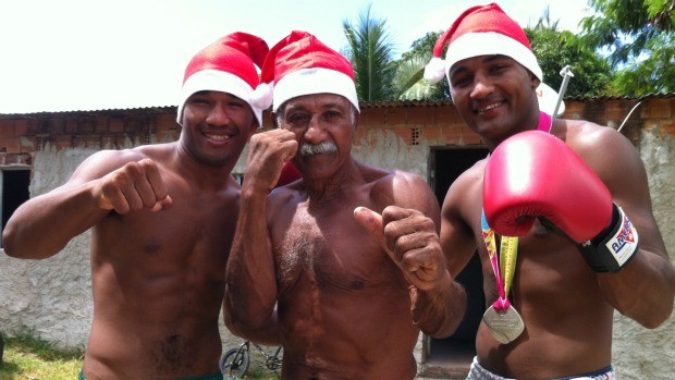 Esquiva Falcão, Touro Moreno e Yamaguchi Falcão, boxeadores capixabas (Foto: Bruno Marques/Globoesporte.com)