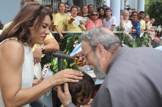 Dira Paes, no Círio de Nazaré, em Belém do Pará (Foto: Wesley Costa/AgNews)