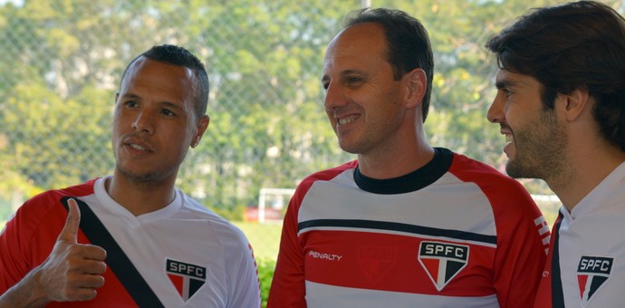 Luis Fabiano Rogério Kaká São Paulo (Foto: Marcelo Prado) Luis Fabiano Rogério Kaká São Paulo (Foto: Marcelo Prado)