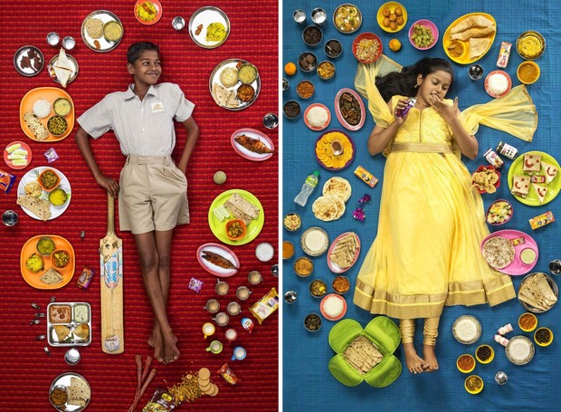 Chetan Menge, 10, Mumbai; Right: Adveeta Venkatesh, 10, Mumbai (Foto: Gregg Segal)