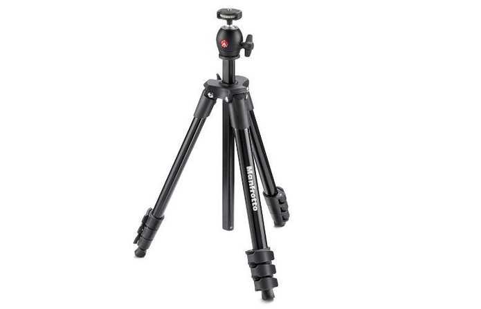 Tripé Manfrotto tem design compacto e leve, compatível com diversas câmeras (Foto: Divulgação/Mranfrotto)
