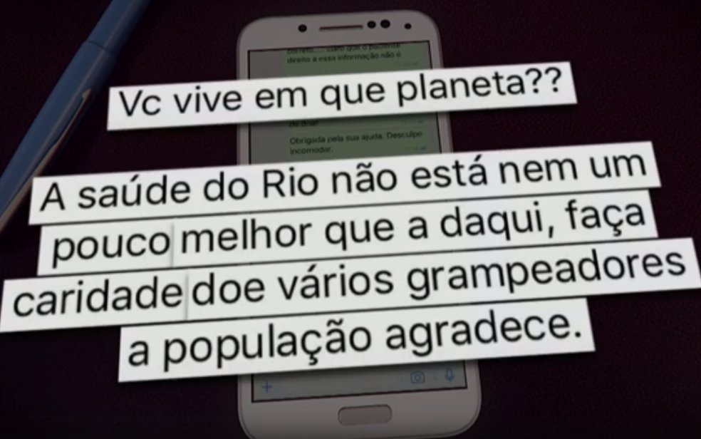 Mensagens trocadas entre doadora do Rio de Janeiro e gerente de medicina cirúrgica do Hospital de Base, Márcia Amorim (Foto: Reprodução)