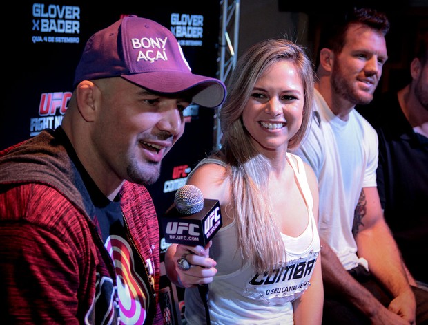 Evento do UFC para fãs em Belo Horizonte, com Glover Teixeira e Ryan Bader (Foto: Rodrigo Malinverni)