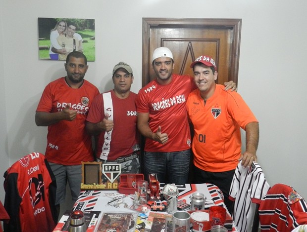 Torcedores do São Paulo em Uberlândia (Foto: Diego Alves)