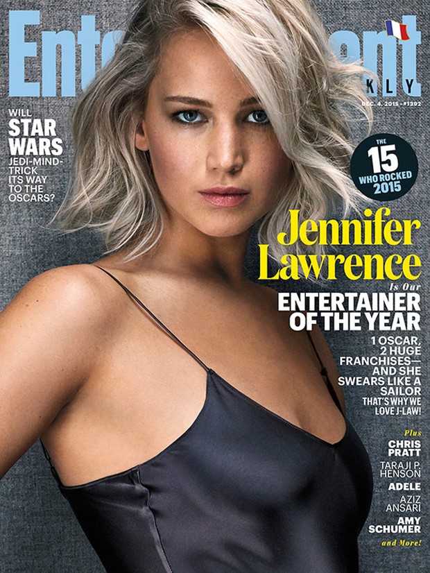 Jennifer Lawrence na capa da Entertainment Weekly (Foto: Entertainment Weekly /ROBERT TRACHTENBERG)