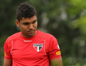 Casemiro treino São Paulo (Foto: Luiz Pires/VIPCOMM )