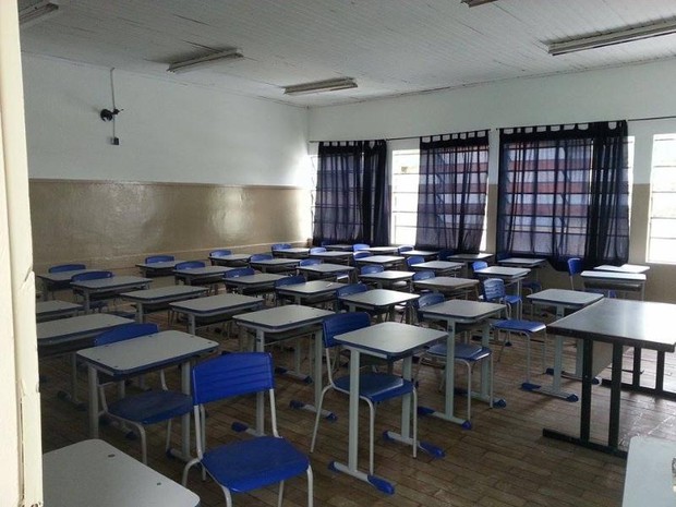 Cinco salas de aula foram pintadas pelas reeducandas (Foto: Divulgação/Centro de Ressocialização )
