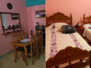 Em Cuba, a forma mais tradicional de hospedagem é alugar um quarto na casa dos cubanos (Foto: Gabriela Gasparin/G1)