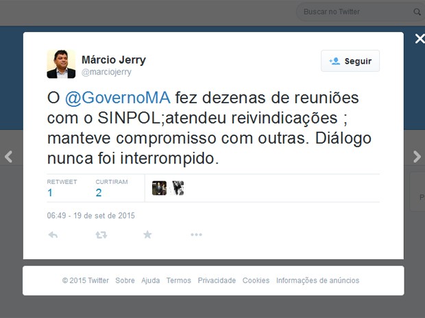 Declarações foram feitas por meio das redes sociais (Foto: Reprodução) Declarações foram feitas por meio das redes sociais (Foto: Reprodução)