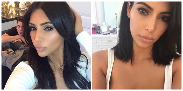 Antes e depois de Kim Kardashian (Foto: Reprodução/Instagram)