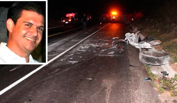 Carlos Alexandre Soares Bezerra, de 34 anos, morreu ao colidir na traseira de um caminhão na BR-304, em Assu (Foto: Marcelino Neto)