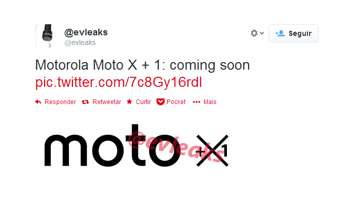 Lançamento do novo top de linha Moto X 1 é vazado no Twitter (Foto: Reprodução/Twitter)