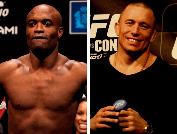 MONTAGEM - Anderson silva e Georges St-Pierre ufc (Foto: Agência AP)