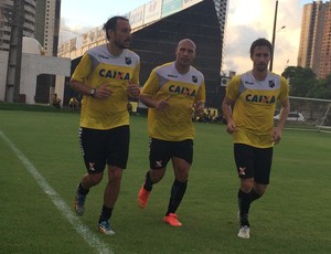 Edno, Leonardo Luiz e Rafael Miranda - ABC (Foto: Carlos Cruz/GloboEsporte.com)