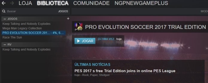 Versão grátis de Pro Evolution Soccer 2017 traz opções e recursos limitados (Foto: Reprodução/Felipe Demartini)