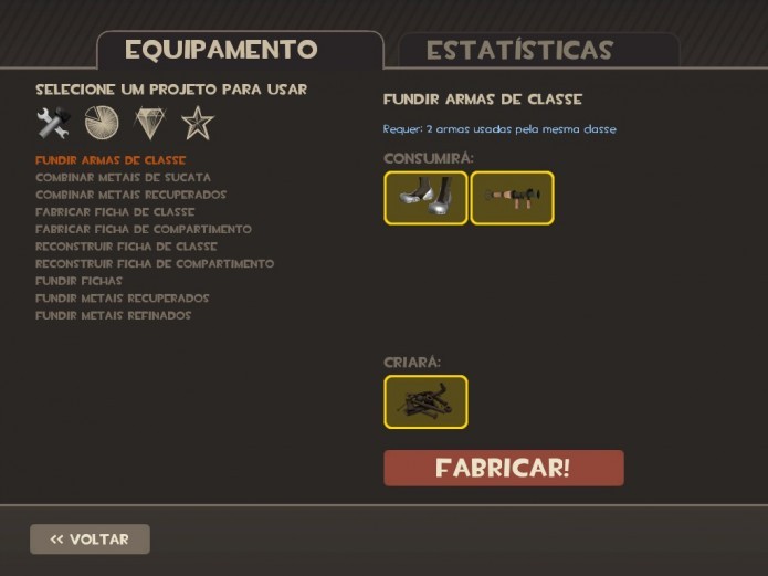 São necessários dois itens para criar Metal Sucata (Foto: Reprodução/Paulo Vasconcellos)