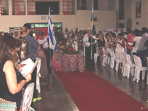 Ceia Judaica (Foto: Reprodução/TV Integração) Ceia Judaica (Foto: Reprodução/TV Integração)