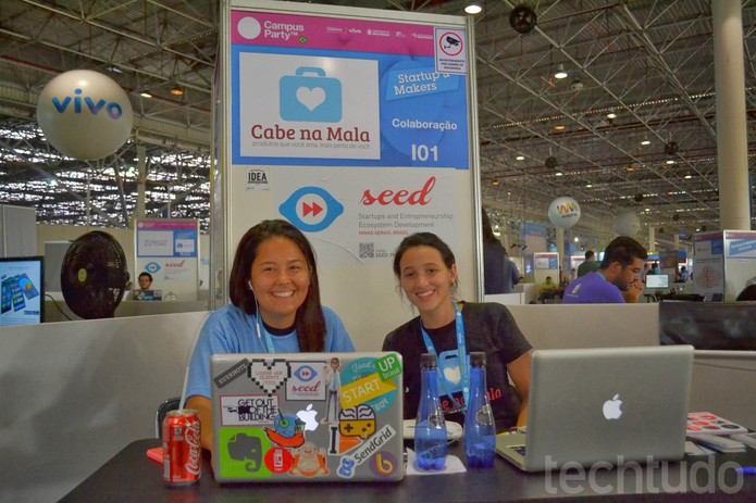 A dulpa do Cabe na Mala é carioca, mas as meninas estão encubadas no Seed, em Minas Gerais (Foto: TechTudo/Melissa Cruz) A dulpa do Cabe na Mala é carioca, mas as meninas estão encubadas no Seed, em Minas Gerais (Foto: TechTudo/Melissa Cruz)