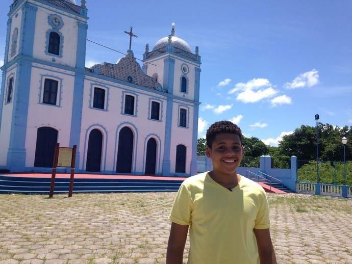 Robert Lucas na Igreja do Amparo (Foto: Adriana Almeida)