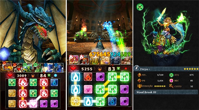 Dugeons Gems é um game que traz uma mistura de RPG e puzzle para Windows Phone (Foto: Reprodução/Windows Phone Store)