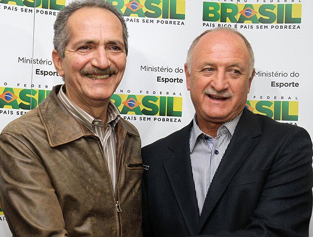 Luiz Felipe Scolari e Aldo Rebelo, Copa do Mundo (Foto: Glauber Queiroz/ Portal da Copa)