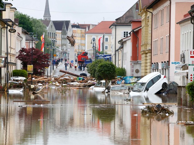 Simbach foi uma das mais afetadas pelas inundações (Foto: Michaela Rehle/Reutes)