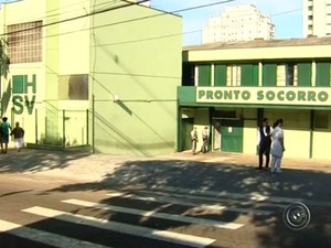 Hospital São Vicente, em Jundiaí (Foto: Reprodução/TV TEM)
