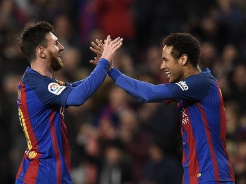Messi Neymar gol Barcelona (Foto: AFP)