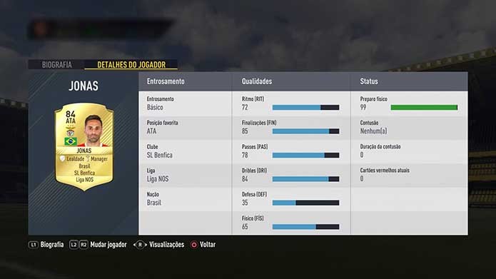 Jonas está ente as melhores opções do Fifa 17 (Foto: Reprodução/Murilo Molina)