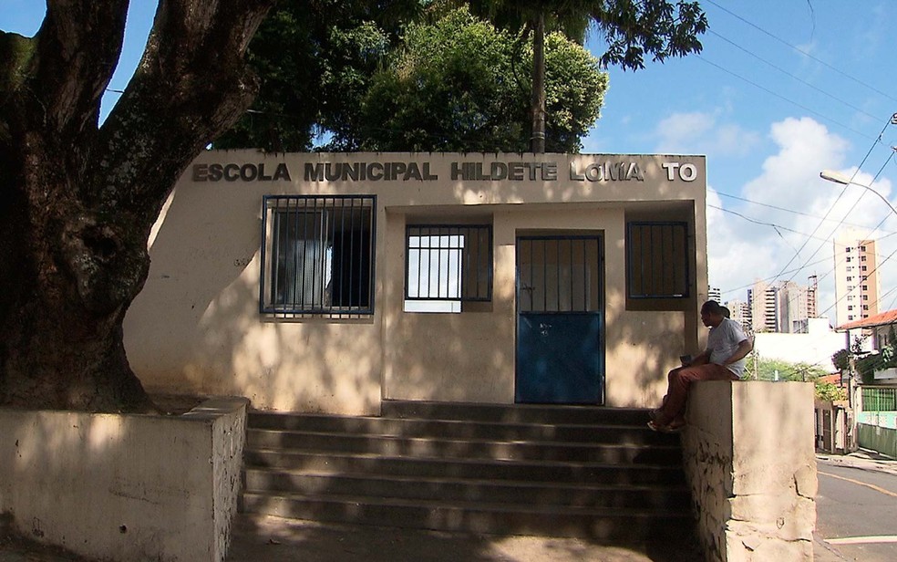Escola municipal Hildete Lomanto está fechada nesta quarta-feira (24) (Foto: Imagem/TV Bahia)