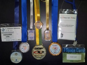 Coleção de medalhas de olimpíadas de Luiz Fernando (Foto: Arquivo pessoal)