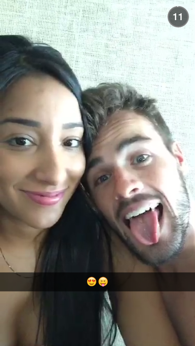 Talita Araújo e Rafael Licks  (Foto: Reprodução / Snapchat)