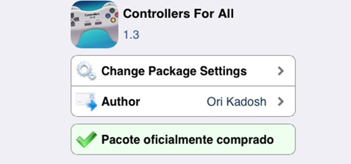 Pequeno app permite ao Ípega PG-9025 ser reconhecido como um controle oficial do iOS 7 (Foto: Reprodução / Dario Coutinho)