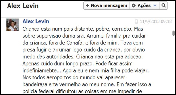 Conversa da reportagem do G1 com o ucraniano Alexander Levin (Foto: Reprodução/Facebook)