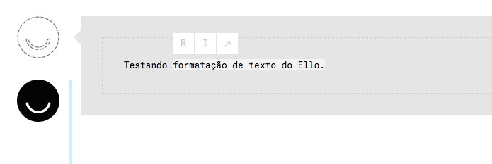 Formatando texto no Ello (Foto: Reprodução/Helito Bijora)