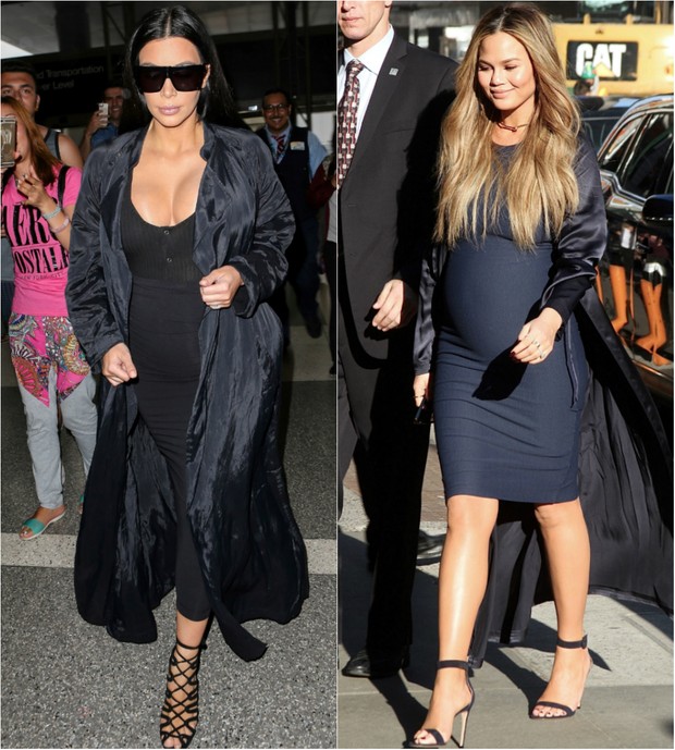Kim Kardashian e Chrissy Teigen (Foto: Getty Images)