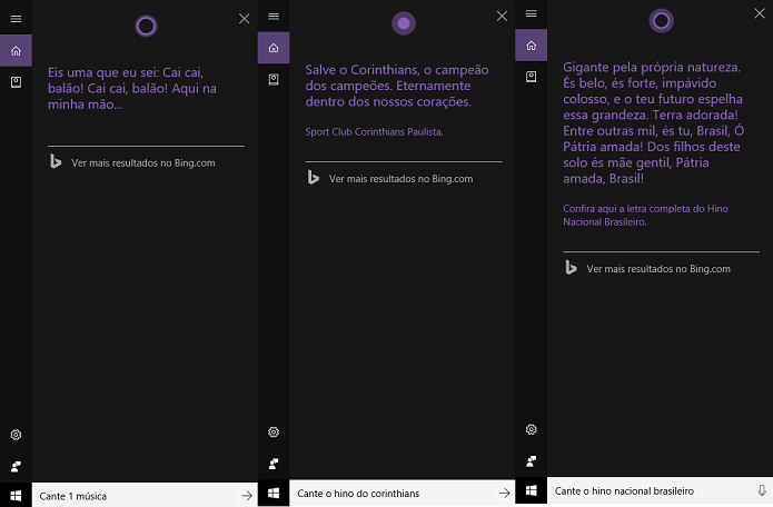 Cortana canta hinos e cantigas (Foto: Reprodução/Tassia Moretz)