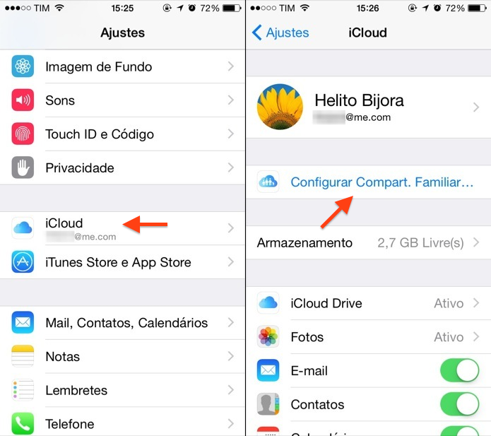 Acesse as configurações do iOS (Foto: Reprodução/Helito Bijora)