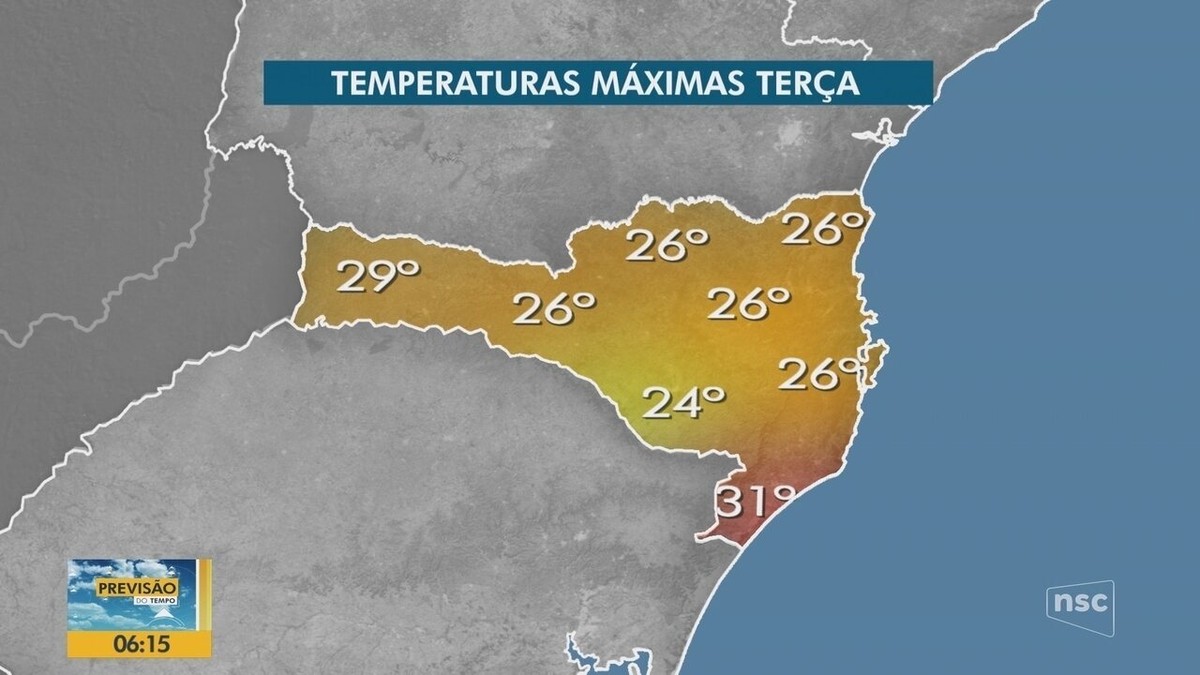 Ter A Feira Tem Temperaturas Elevadas E Chance De Chuva Em Sc Santa