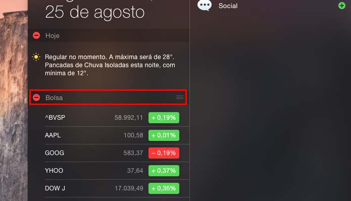 Reordenando itens da central de notificações (Foto: Reprodução/Helito Bijora)