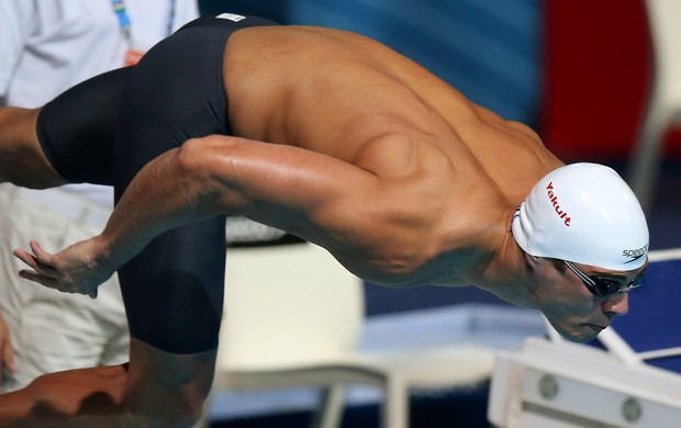 Marcelo Chierighini, da natação, no Mundial de Barcelona (Foto: Satiro Sodré / SS Press)