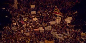 RIO: protesto toma o Centro (Reprodução/ TV Globo)