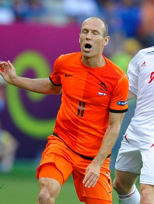 Michael Krohn-Dehli dinamarca robben holanda eurocopa (Foto: Agência Reuters)